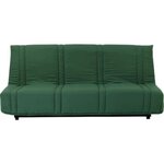 MARKET24 Clic clac 3 places LENA 20 - Tissu coton vert foret - Couchage 125x190 cm - L193 x P92 x H93 cm