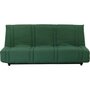 Voir la diapositive 1 : MARKET24 Clic clac 3 places LENA 20 - Tissu coton vert foret - Couchage 125x190 cm - L193 x P92 x H93 cm