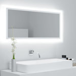 VIDAXL Miroir a LED de salle de bain Blanc 100x8,5x37 cm Acrylique
