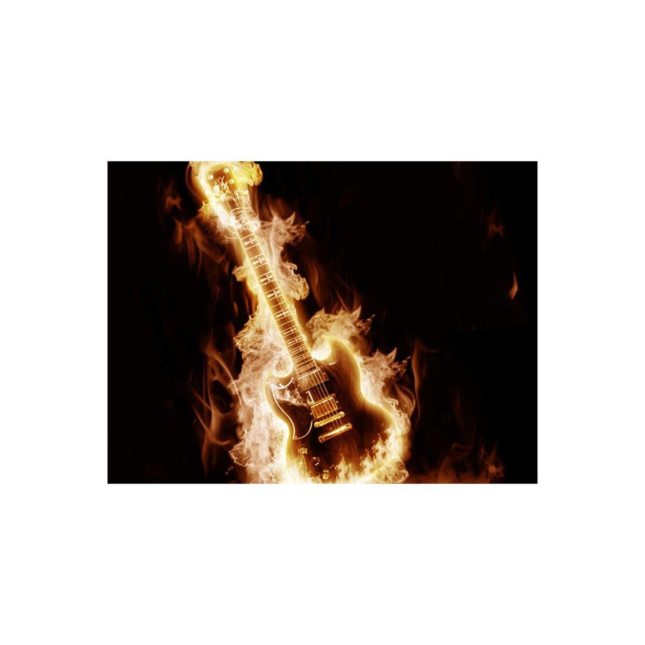 Voir la diapositive 2 : Paris Prix Papier peint  guitare en flammes