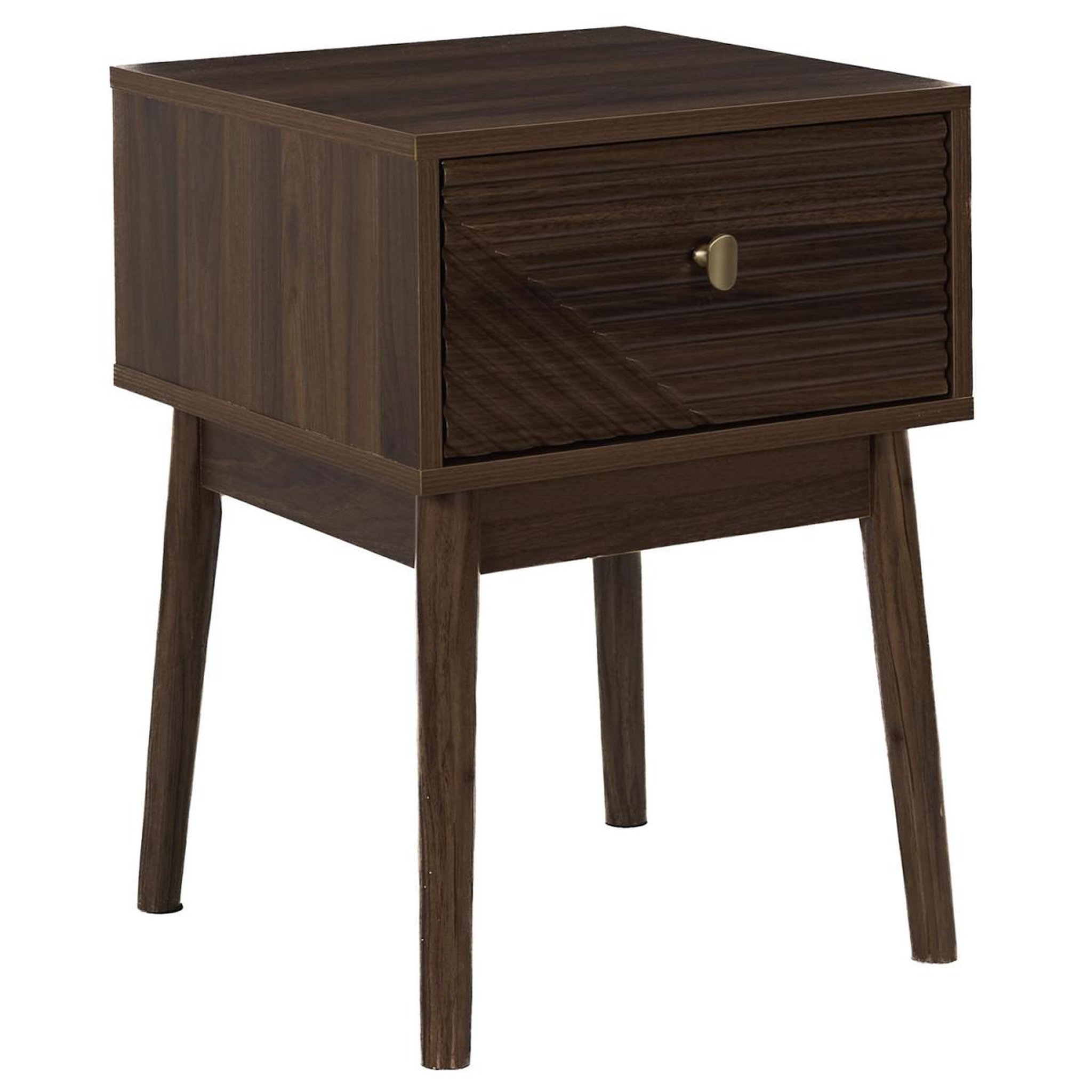 The Home Deco Factory Table de chevet 1 tiroir  tiffany  55cm marron
