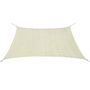 Voir la diapositive 2 : VIDAXL Parasol en PEHD carre 3,6 x 3,6 m Creme