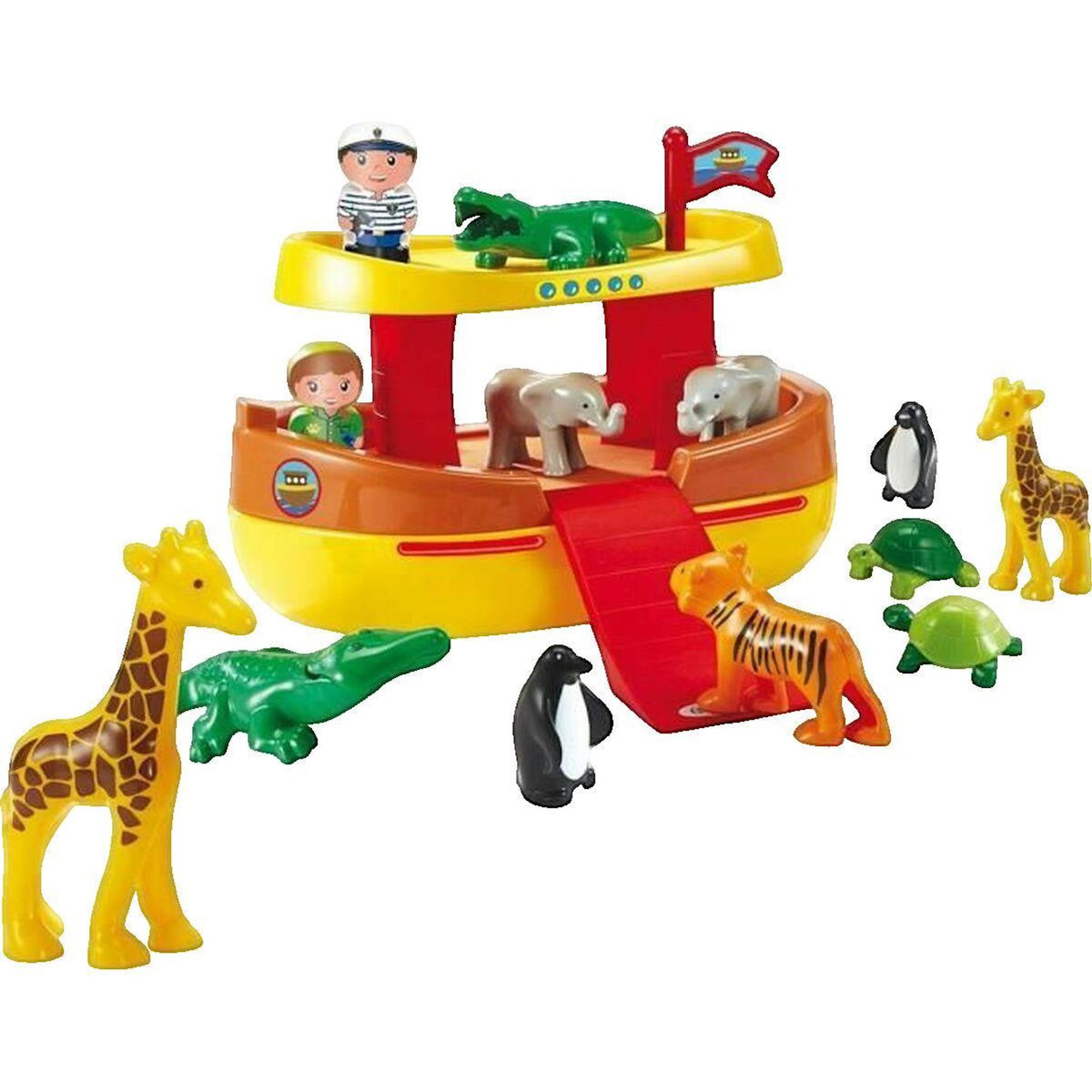 Ecoiffier Jouet de construction Ecoiffier Arche de Noé colorée 14 pièces