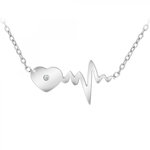 SC CRYSTAL Collier cœur par SC Crystal orné d'un véritable diamant blanc