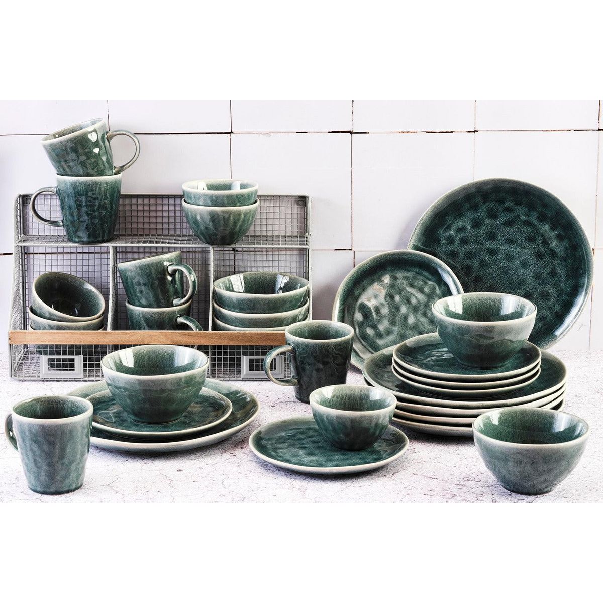 BJORN Service Complet MOON - 30 pièces - Pétrole