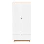 BELLAMY Commode 3 tiroirs et armoire 2 portes Nomi - Blanc et bois