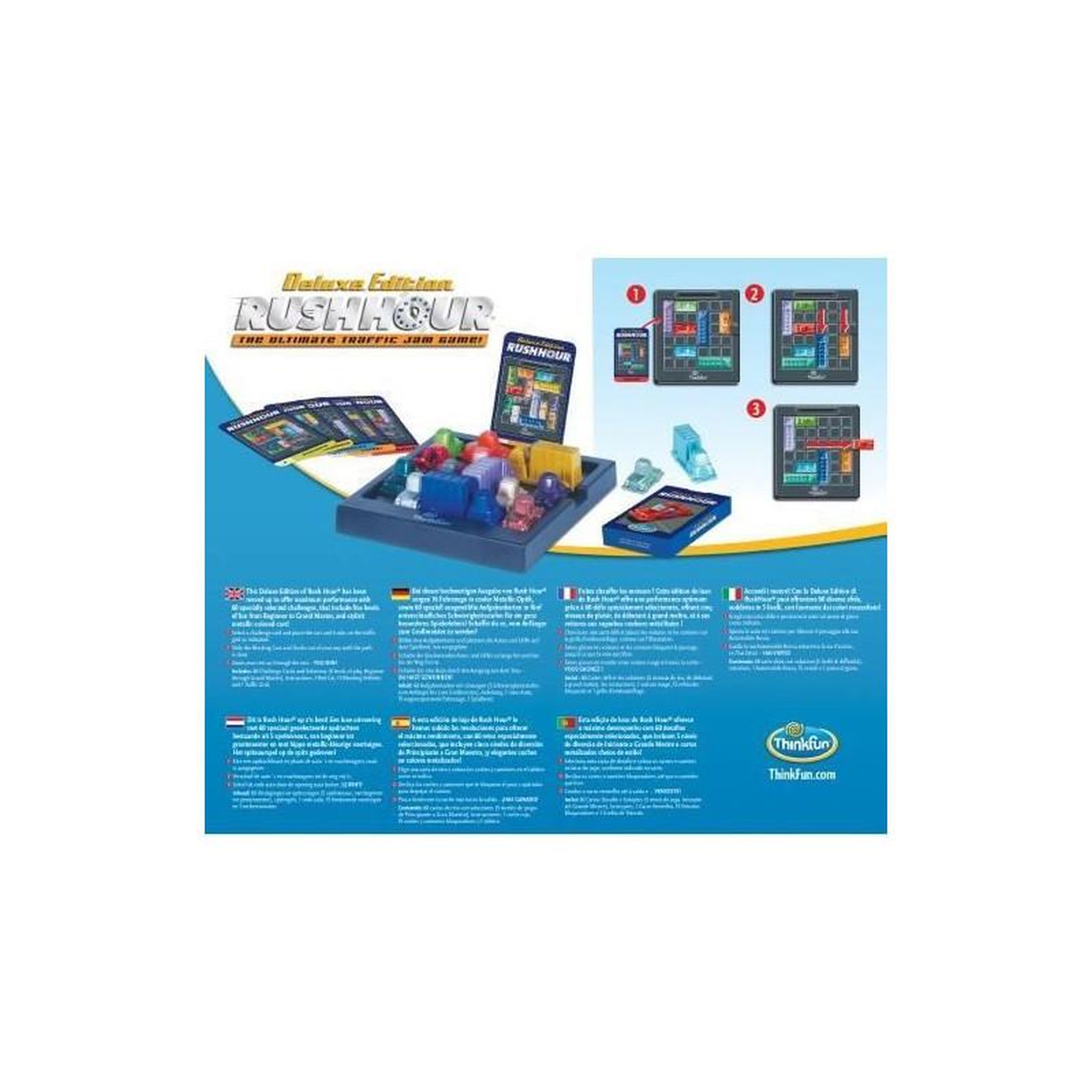 Voir la diapositive 4 : RAVENSBURGER Rush Hour Deluxe - Ravensburger - Casse-tete Think Fun - 60 défis 5 niveaux - Des 8 ans