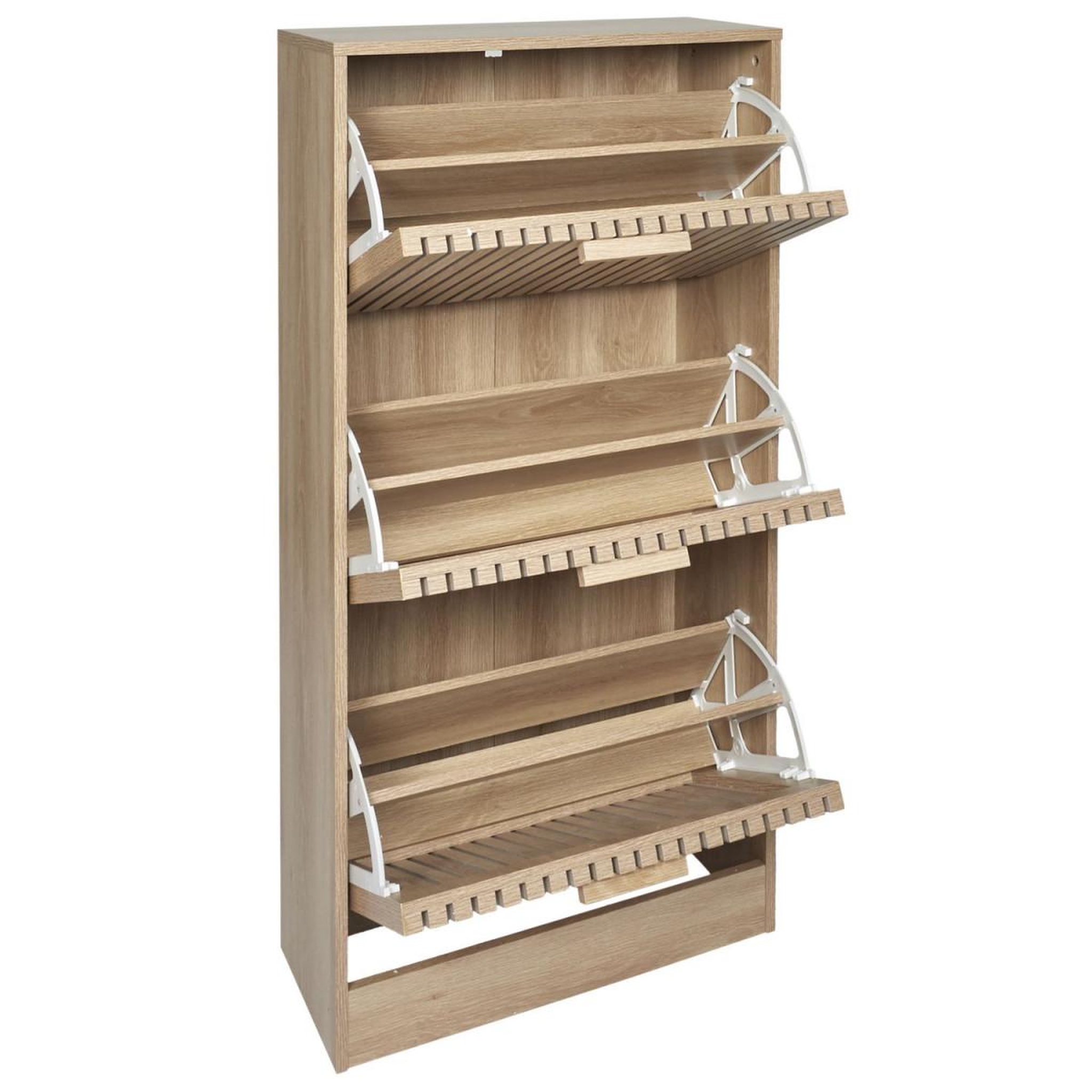 Voir la diapositive 5 : Paris Prix Meuble à chaussures 3 portes  klaus  113cm marron