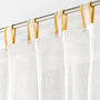 Voir la diapositive 2 : Paris Prix Rideau Voilage à Passants  Casalina  140x280cm Blanc & Jaune
