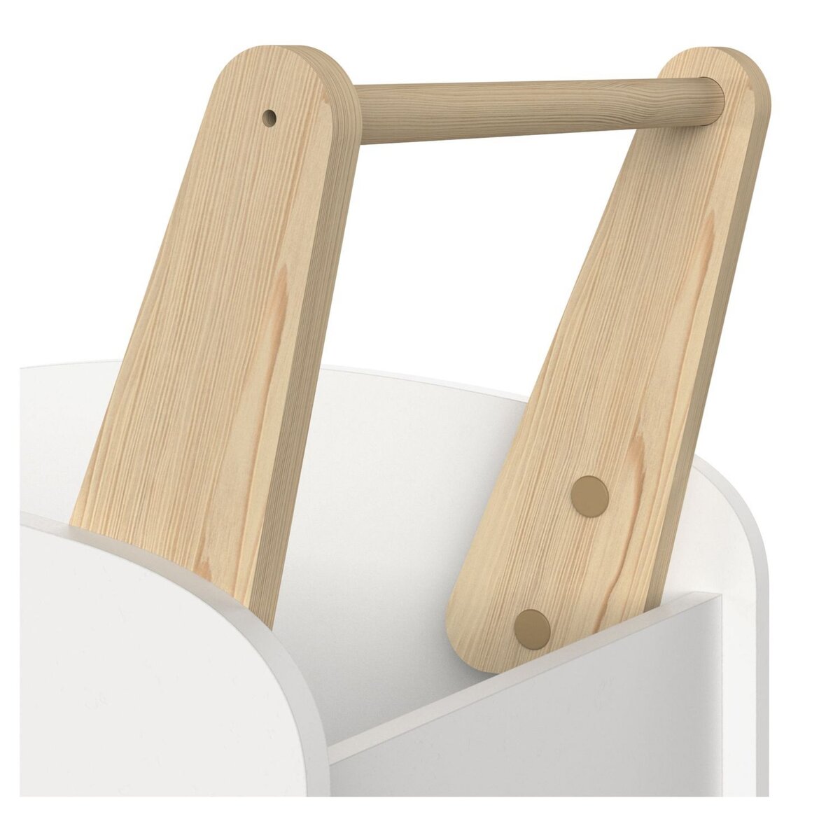 Chariot de rangement à roulettes blanc LINIA