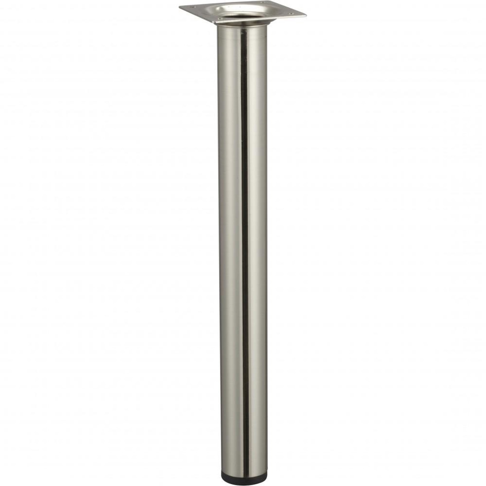 CENTRALE BRICO Pied de table basse cylindrique fixe acier brossé gris, 30 cm