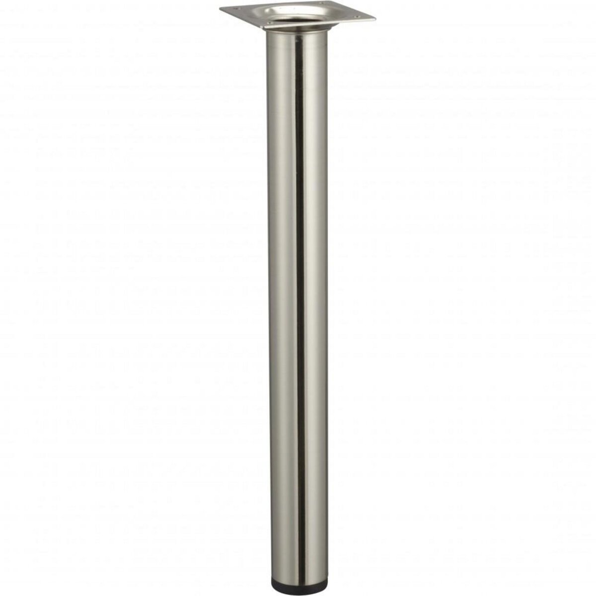 CENTRALE BRICO Pied de table basse cylindrique fixe acier brossé gris, 30 cm