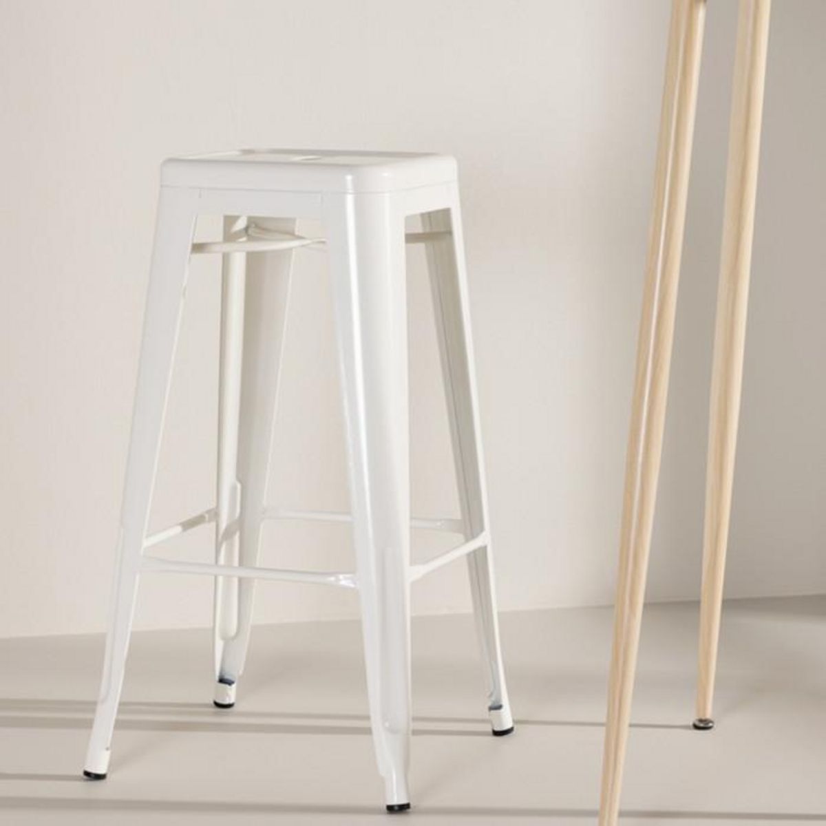 Paris Prix Tabouret de Bar en Métal  Tempe  76cm Beige
