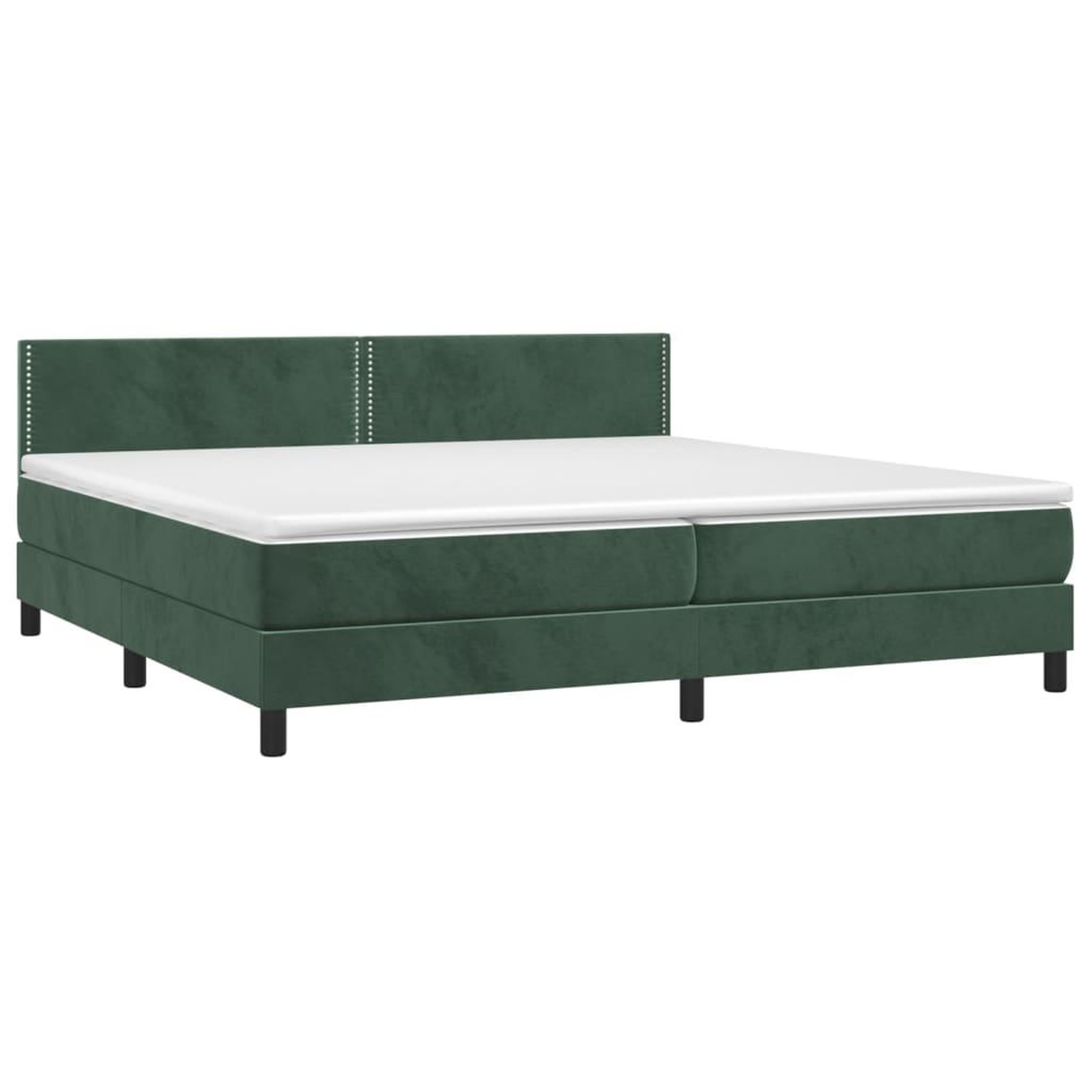 Voir la diapositive 4 : VIDAXL Sommier a lattes de lit avec matelas LED Vert fonce 200x200 cm