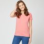 Voir la diapositive 1 : IN EXTENSO T-shirt manches courtes uni rose femme