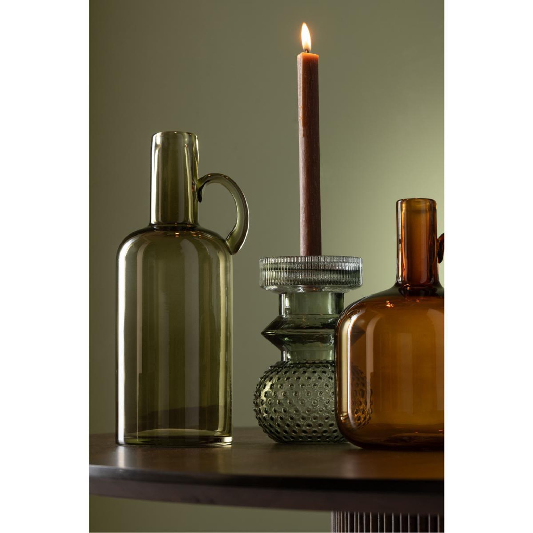 Voir la diapositive 2 : J-LINE Vase Design Anse  Blognac  24cm Marron