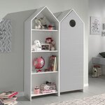 Paris Prix Pack - Étagère & Armoire 4 Niveaux  Casami  171cm Blanc & Gris