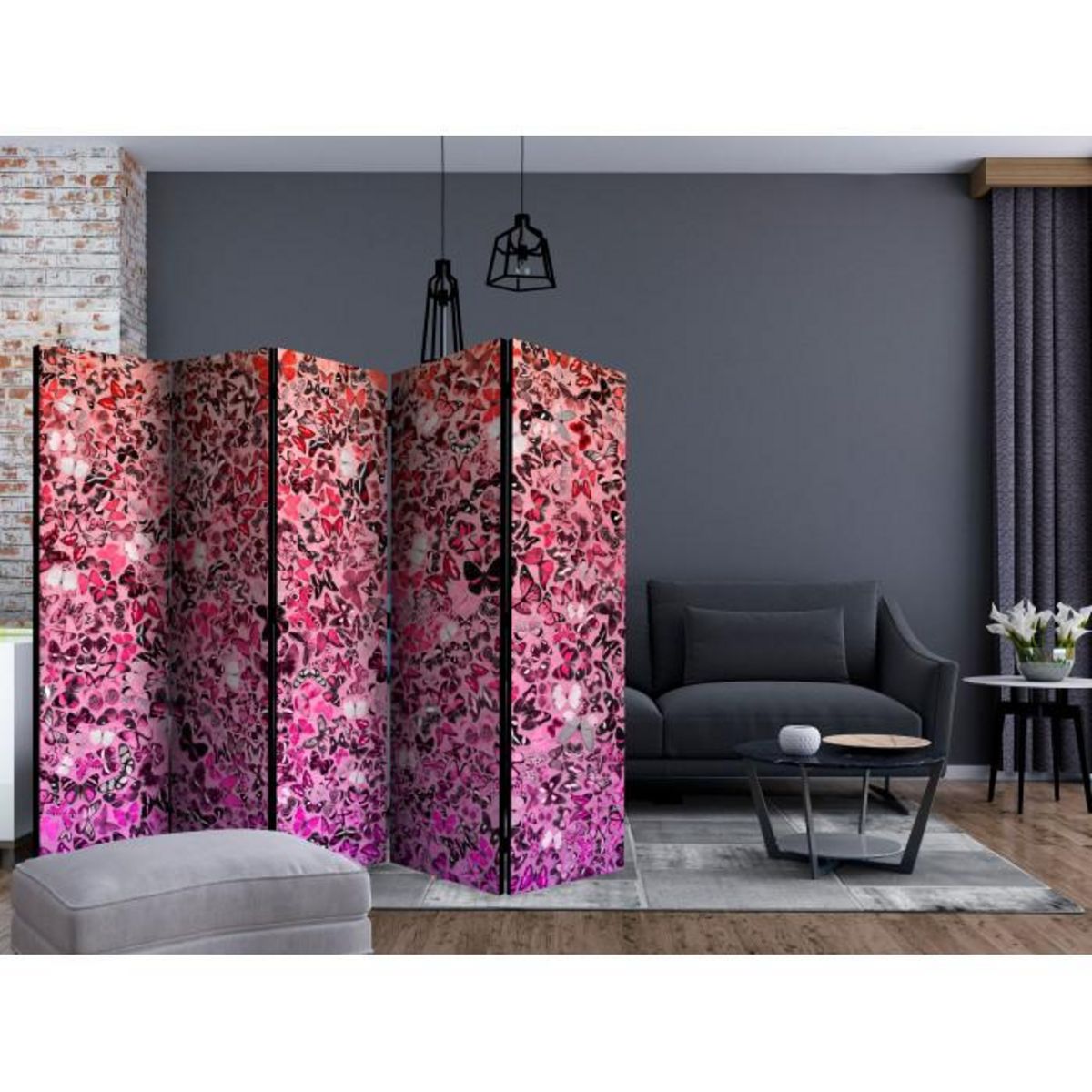 Paris Prix Paravent 5 Volets  Language of Butterflies  172x225cm