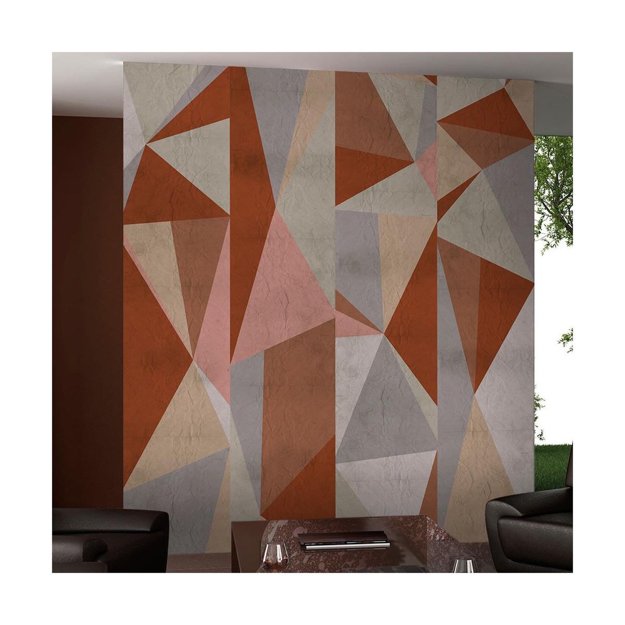 Paris Prix Papier peint  triangles composition  50x1000cm