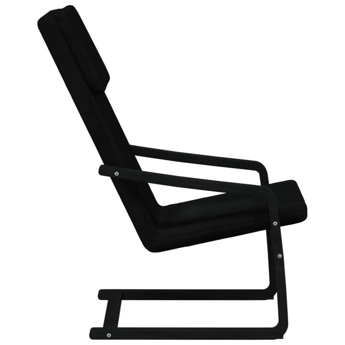 VIDAXL Chaise de relaxation Noir Tissu