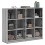 Voir la diapositive 5 : VIDAXL Bibliotheque avec portes sonoma gris 136x37x109 cm