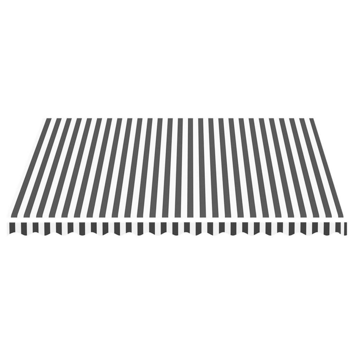 VIDAXL Tissu de remplacement pour auvent Anthracite et blanc 4x3,5 m