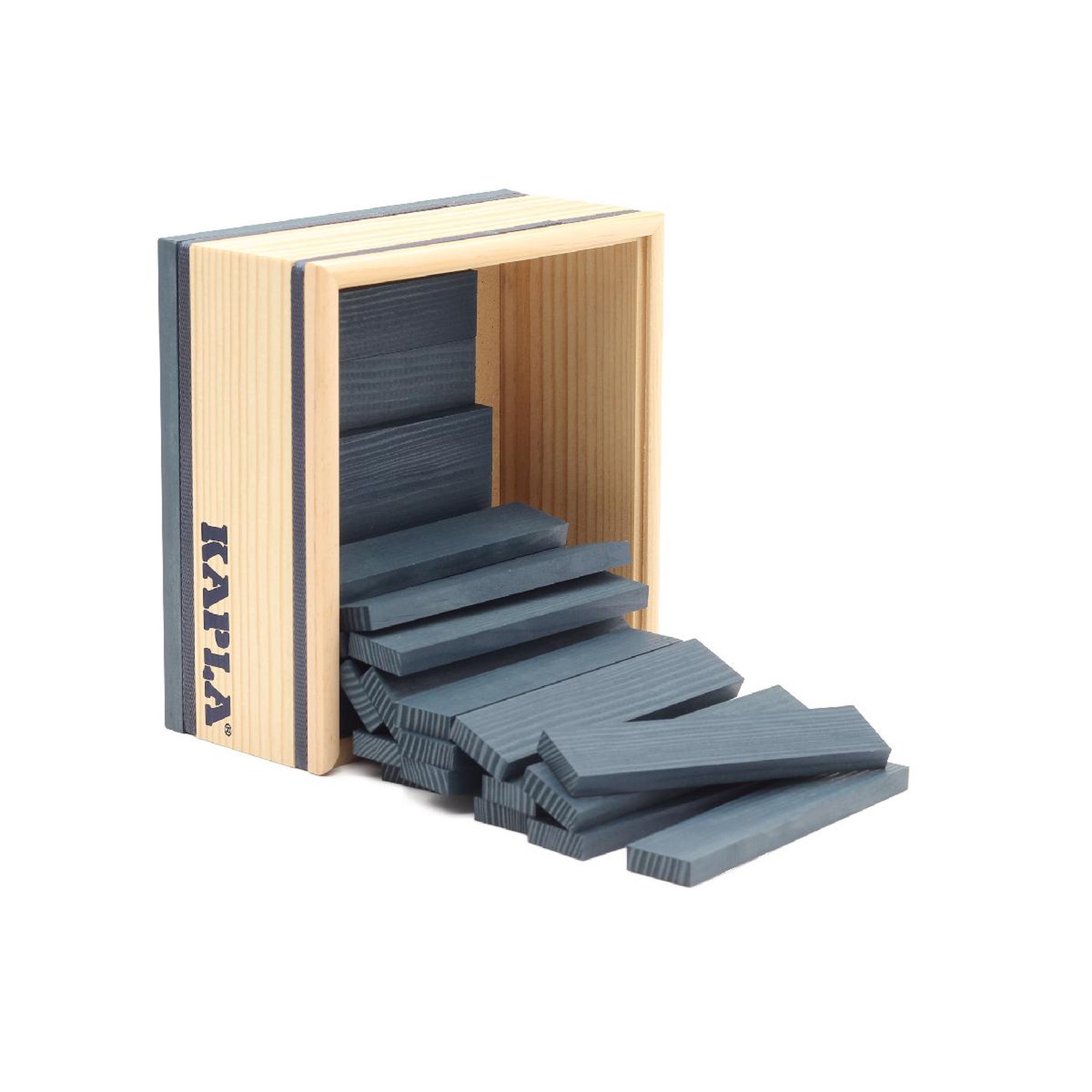 Voir la diapositive 2 : Kapla Carré 40 planchettes  - Bleu Foncé