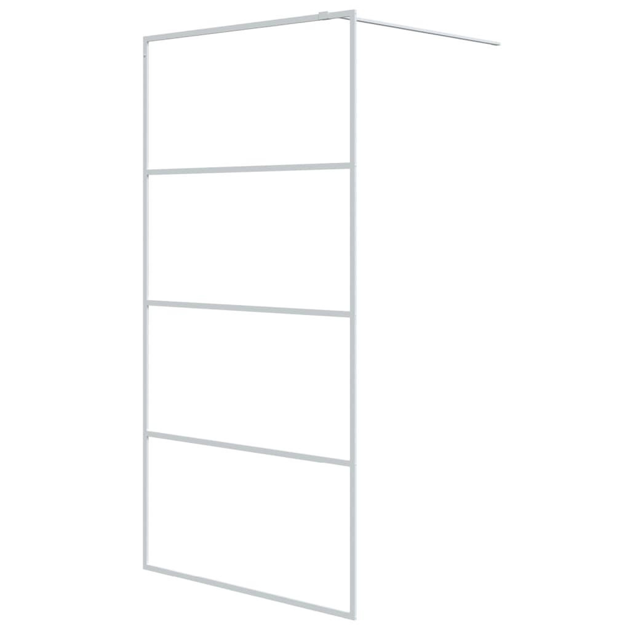 Voir la diapositive 2 : VIDAXL Paroi de douche Blanc 100x195 cm Verre ESG transparent
