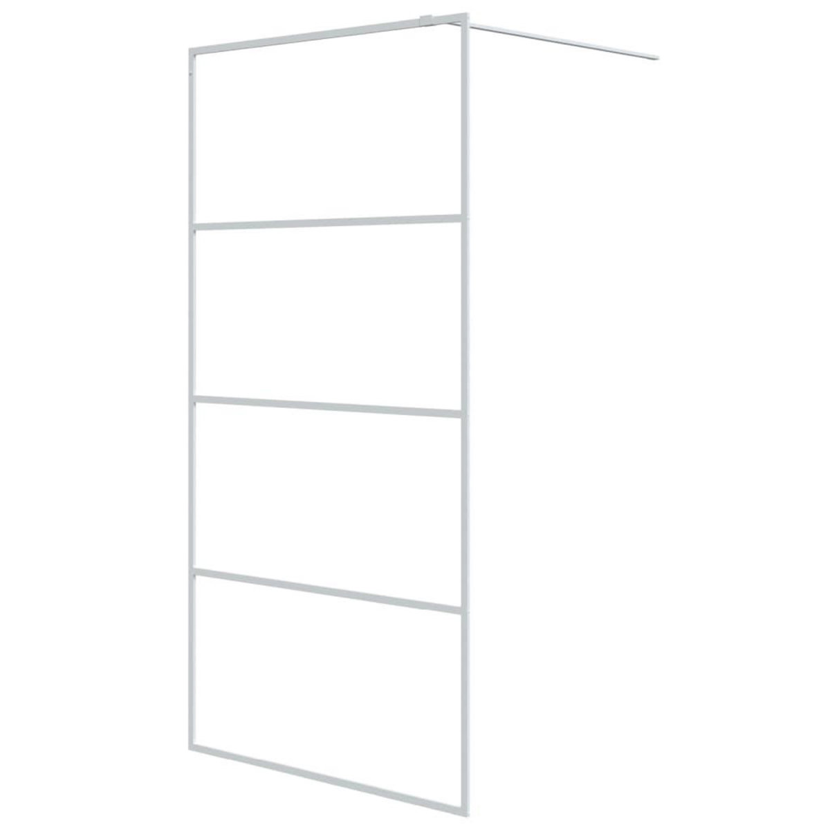 VIDAXL Paroi de douche Blanc 100x195 cm Verre ESG transparent