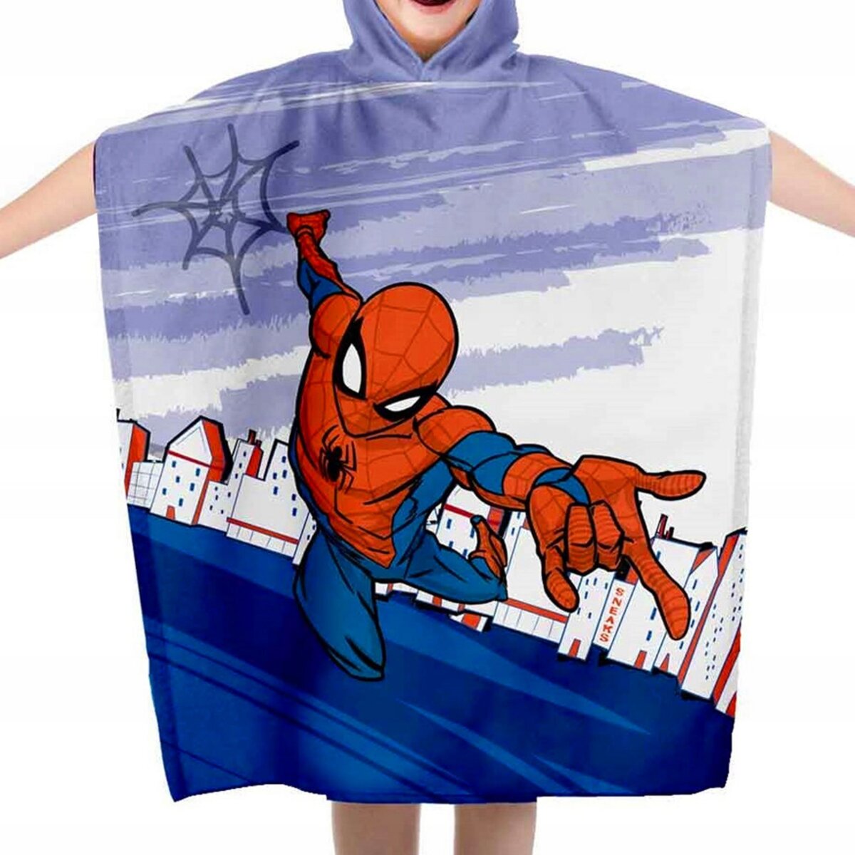  Poncho de bain Garçon Spider-man 55x110cm
