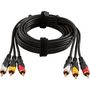 Voir la diapositive 3 : ESSENTIEL B Câble RCA 3RCA/3RCA - 2m -ecp