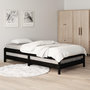 Voir la diapositive 4 : VIDAXL Lit empilable sans matelas noir 80x200 cm bois massif de pin