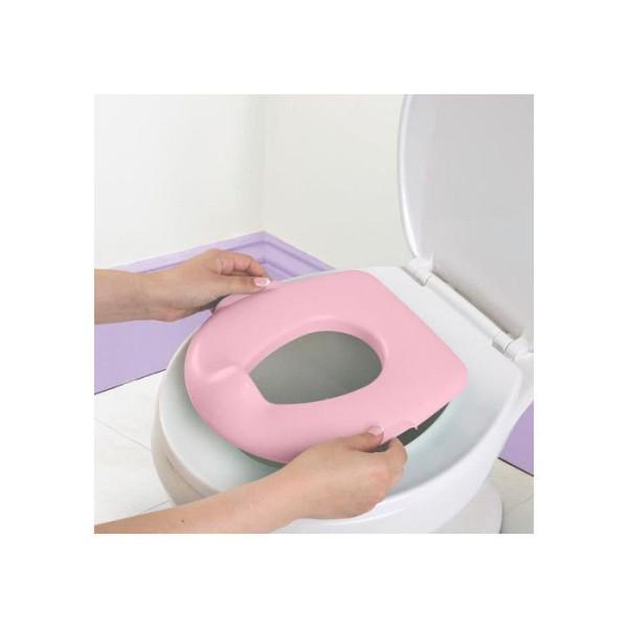 Voir la diapositive 6 : Bright Starts DISNEY BABY - MINNIE- Mini toilette avec réducteur de lunette de toilette inclus, 2 en 1, MySize, Pot amovible facile a nettoye