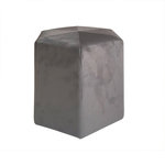 The Home Deco Factory Pouf design velours Giulia. Coloris disponibles : Gris