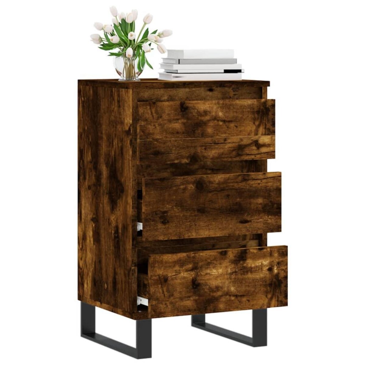 VIDAXL Buffet chene fume 40x35x70 cm bois d'ingenierie
