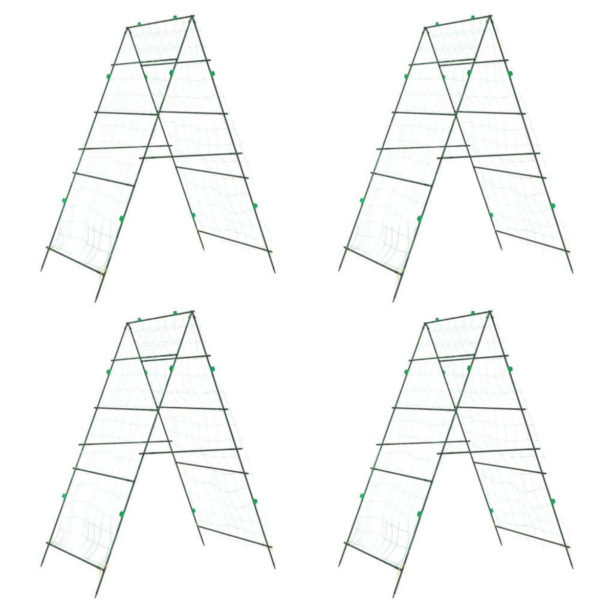 VIDAXL Treillis de jardin pour plantes grimpantes 4 pcs forme A acier