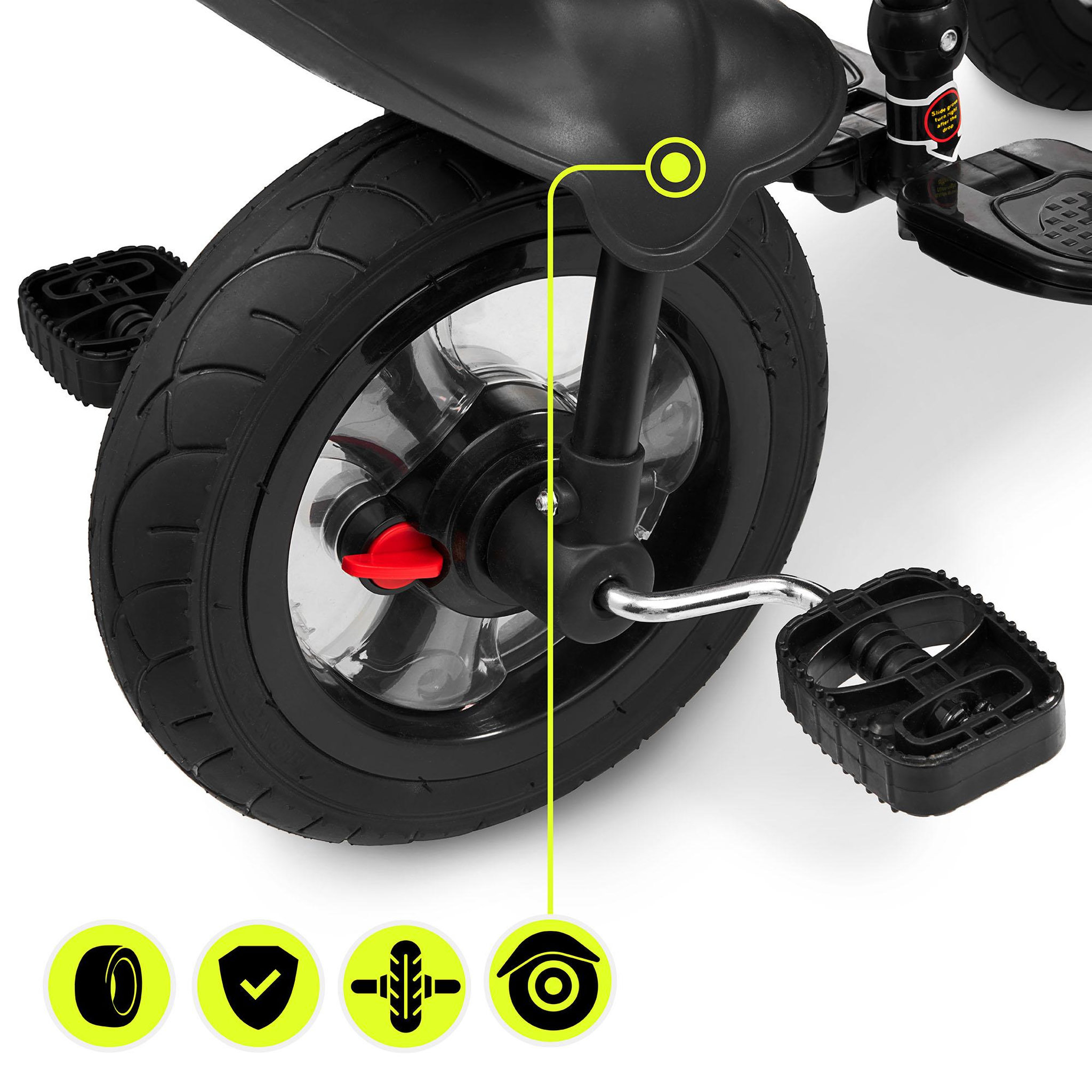 Voir la diapositive 6 : HYPERMOTION Tricycle Evolutif HyperMotion, Tricycle bébé de 1-4 ans, Vélo Enfant Pliable - Siège Réversible