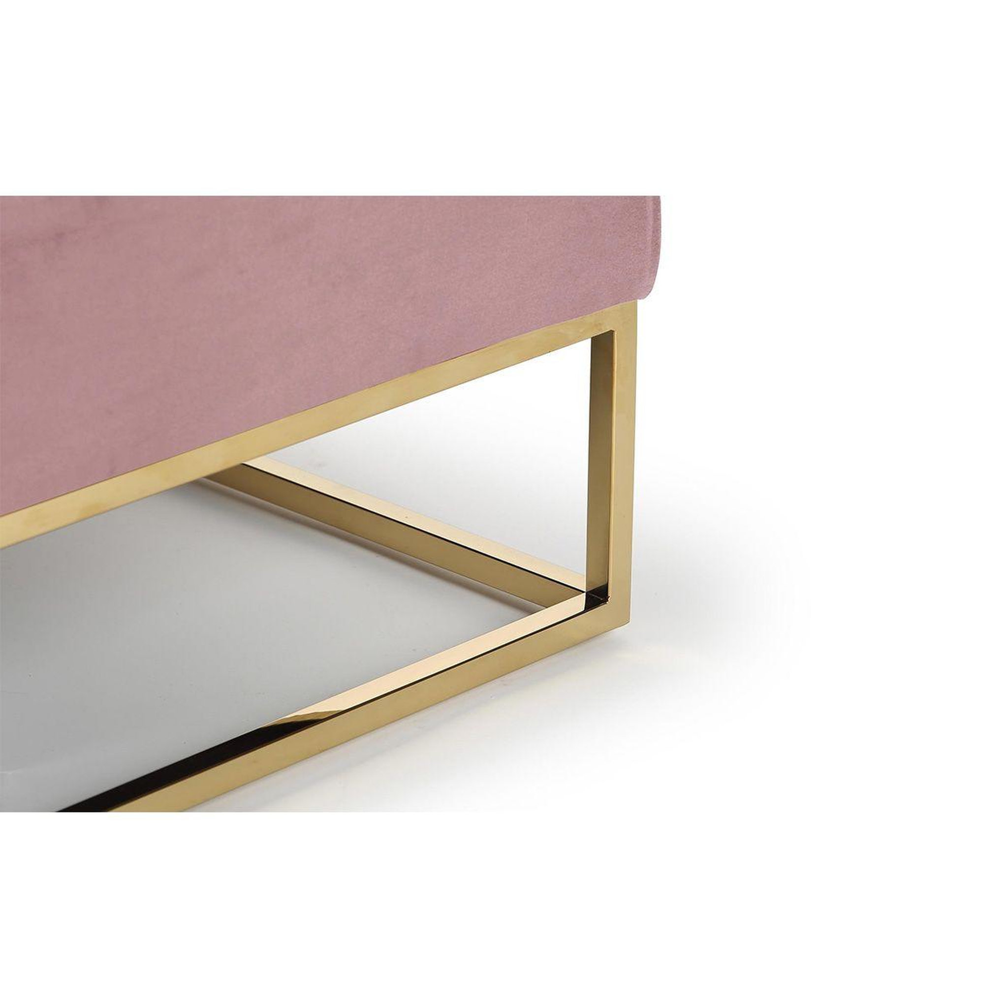 Voir la diapositive 3 : Paris Prix Pouf carré en velours  lakota  90cm rose