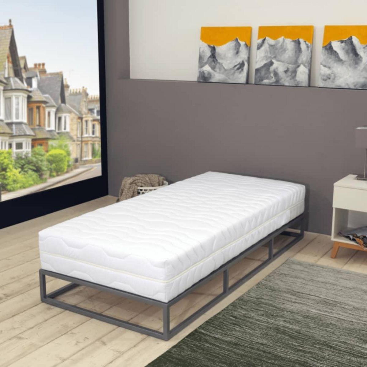 VIDAXL Matelas 120 x 200 cm 7 zones Ressort ensache 20 cm H3