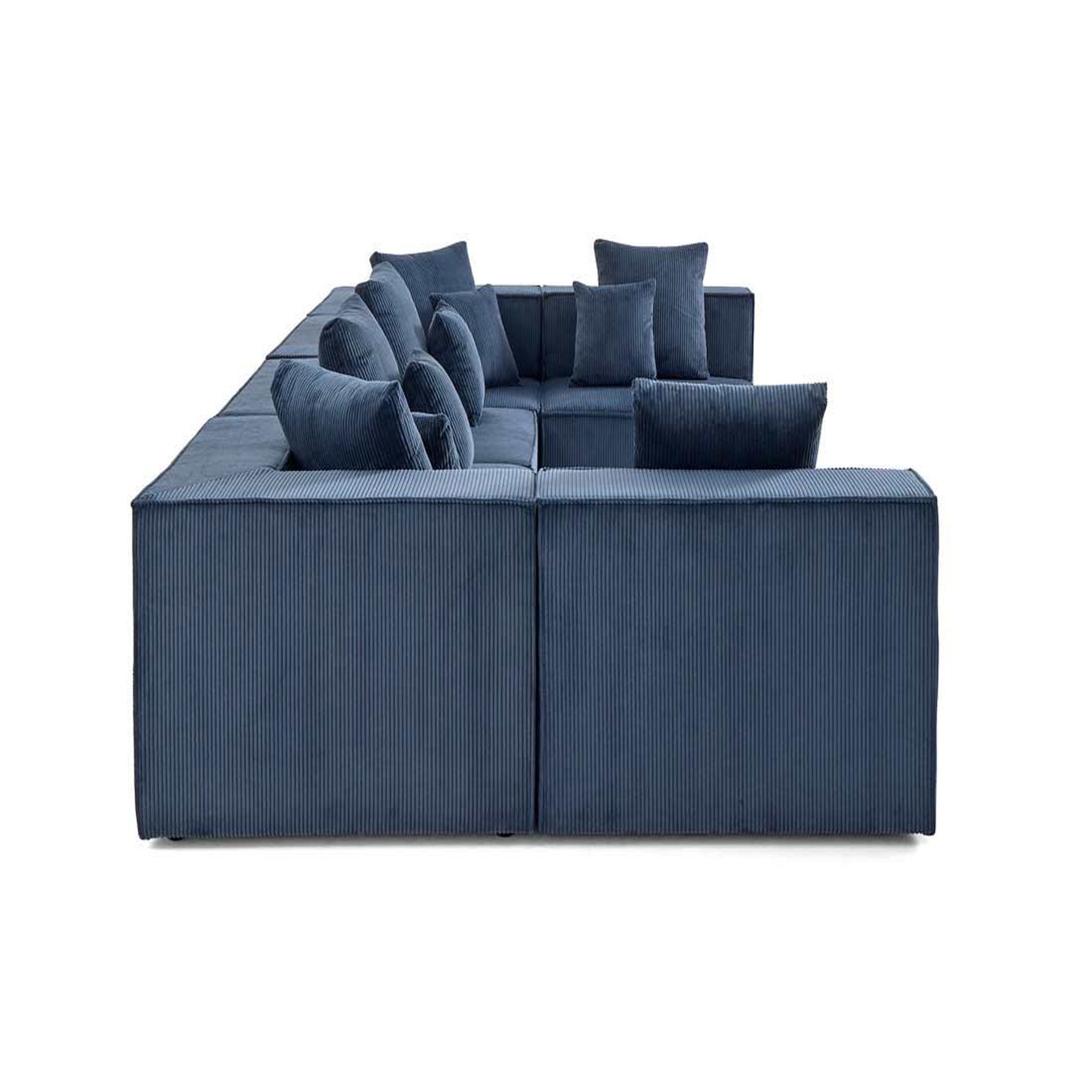 Voir la diapositive 6 : BEST MOBILIER Colombine - canapé modulable panoramique - 7 places - en velours côtelé