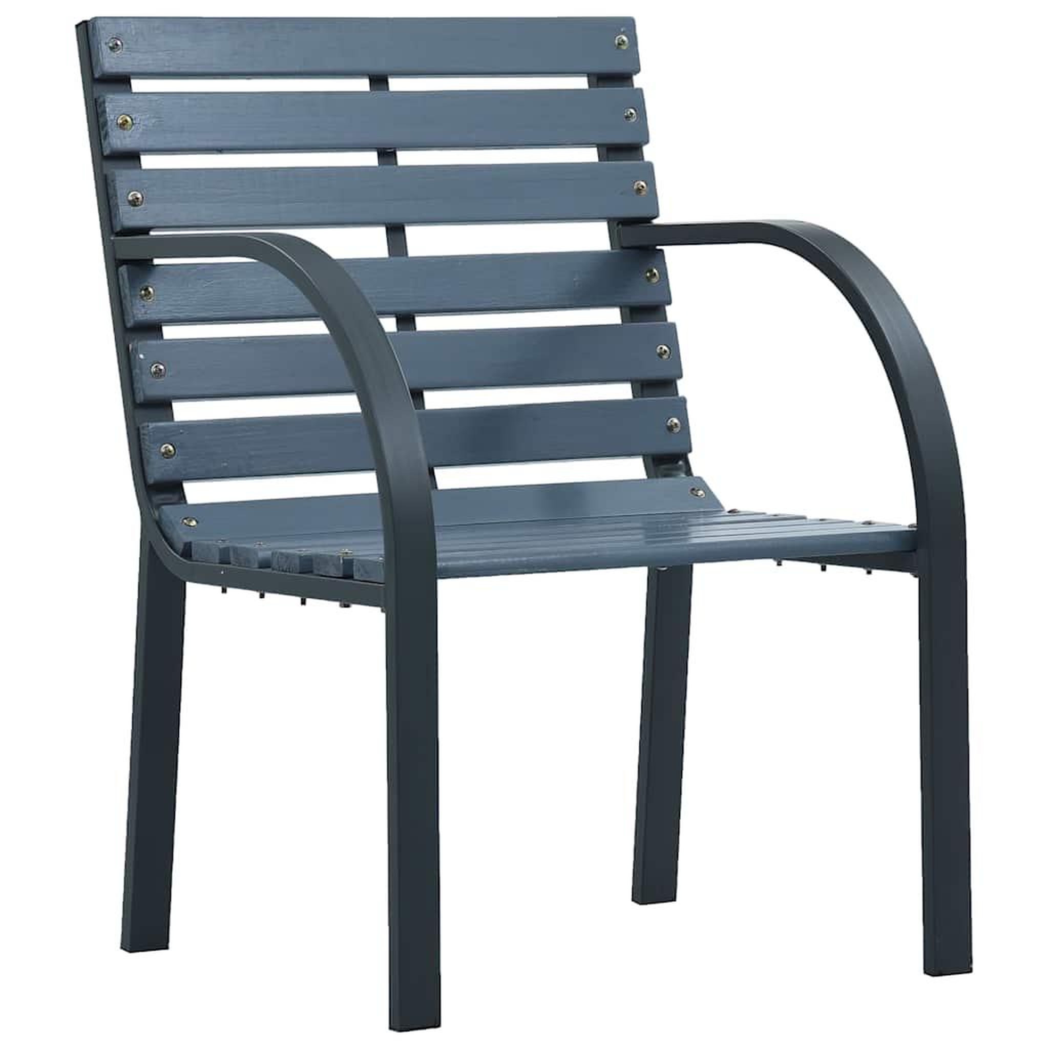 Voir la diapositive 2 : VIDAXL Chaises de jardin lot de 2 sapin massif acier enduit de poudre