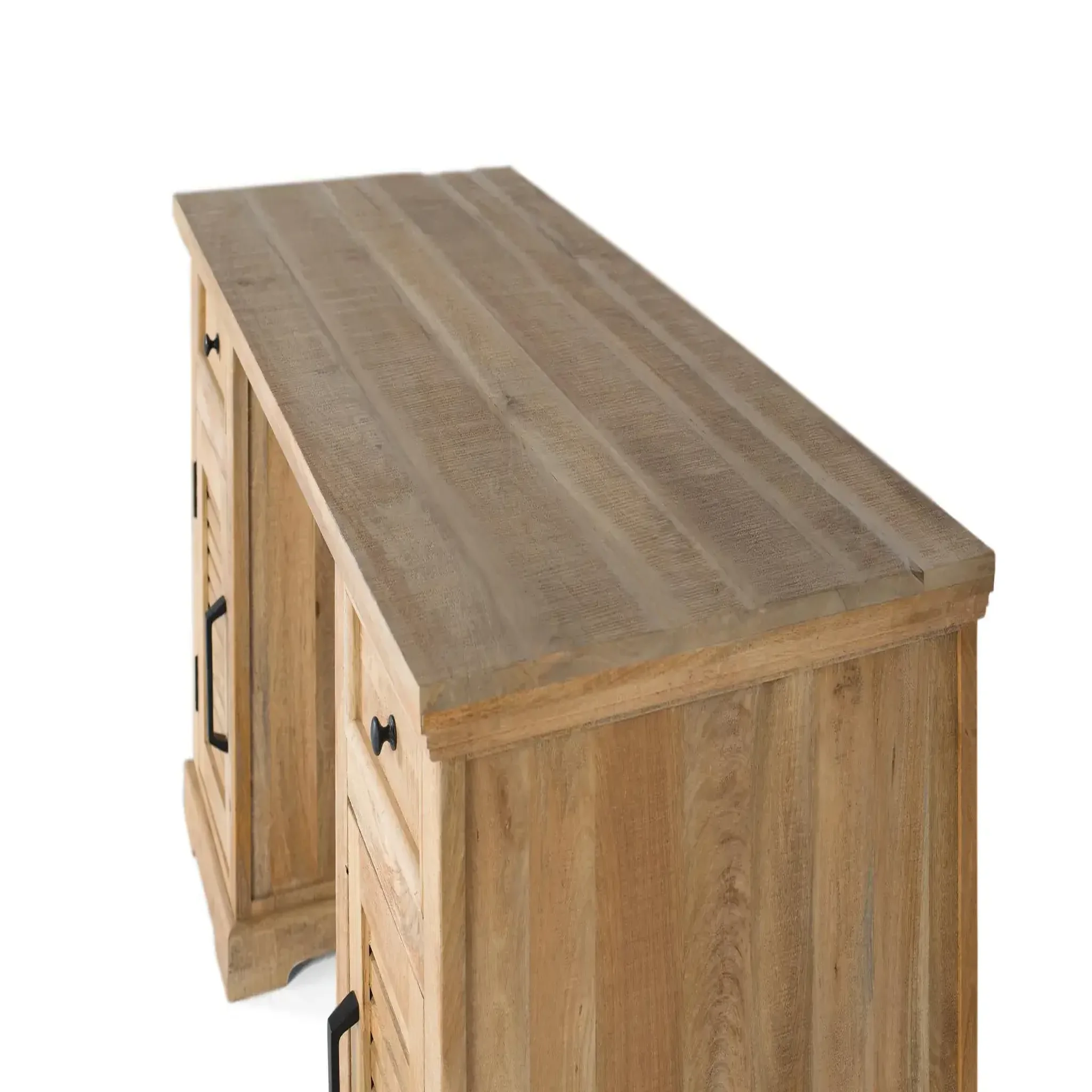 Voir la diapositive 2 : GINER Y COLOMER SL Bureau en bois de manguier 145 cm style rustique contemporain