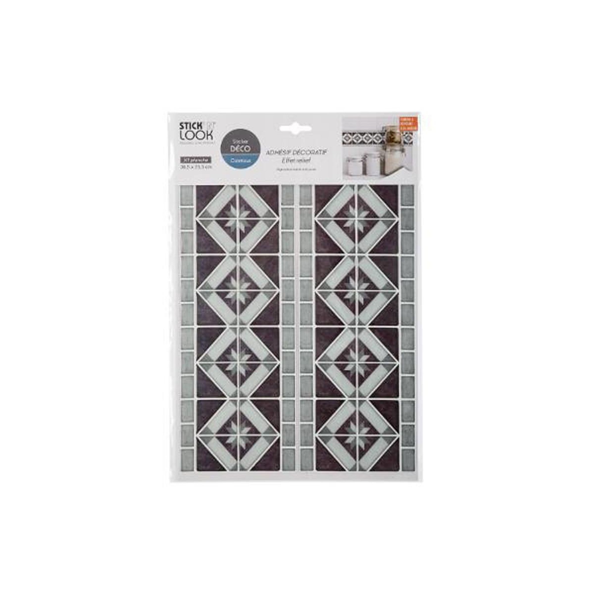 Stick'n Look Sticker Déco  Frise  25x38cm Gris