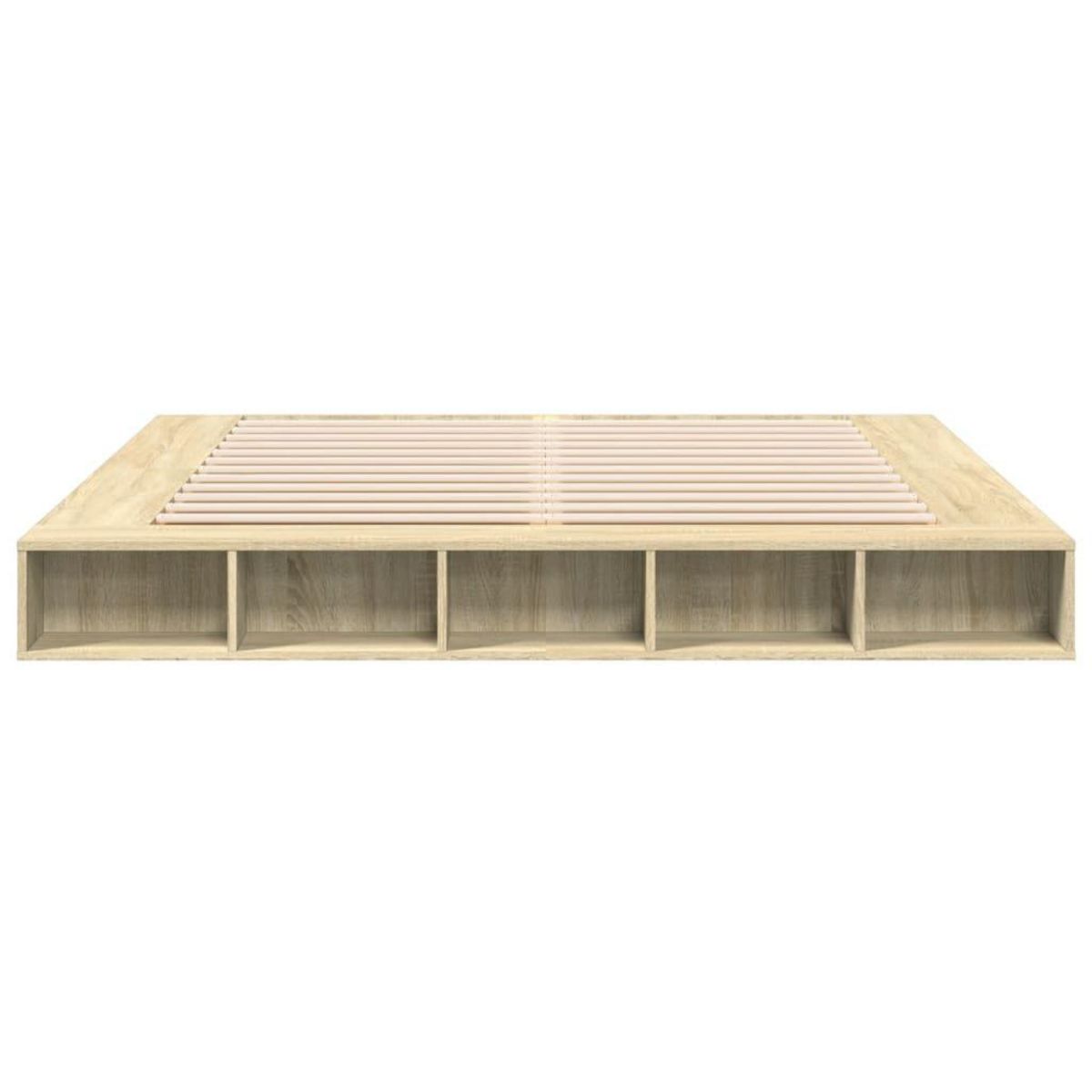 VIDAXL Cadre de lit sans matelas chene sonoma 200x200 cm