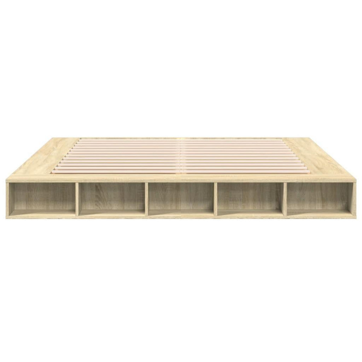 VIDAXL Cadre de lit sans matelas chene sonoma 200x200 cm