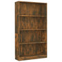 Voir la diapositive 2 : VIDAXL Bibliotheque 4 niveaux Chene fume 80x24x142cm Bois d'ingenierie