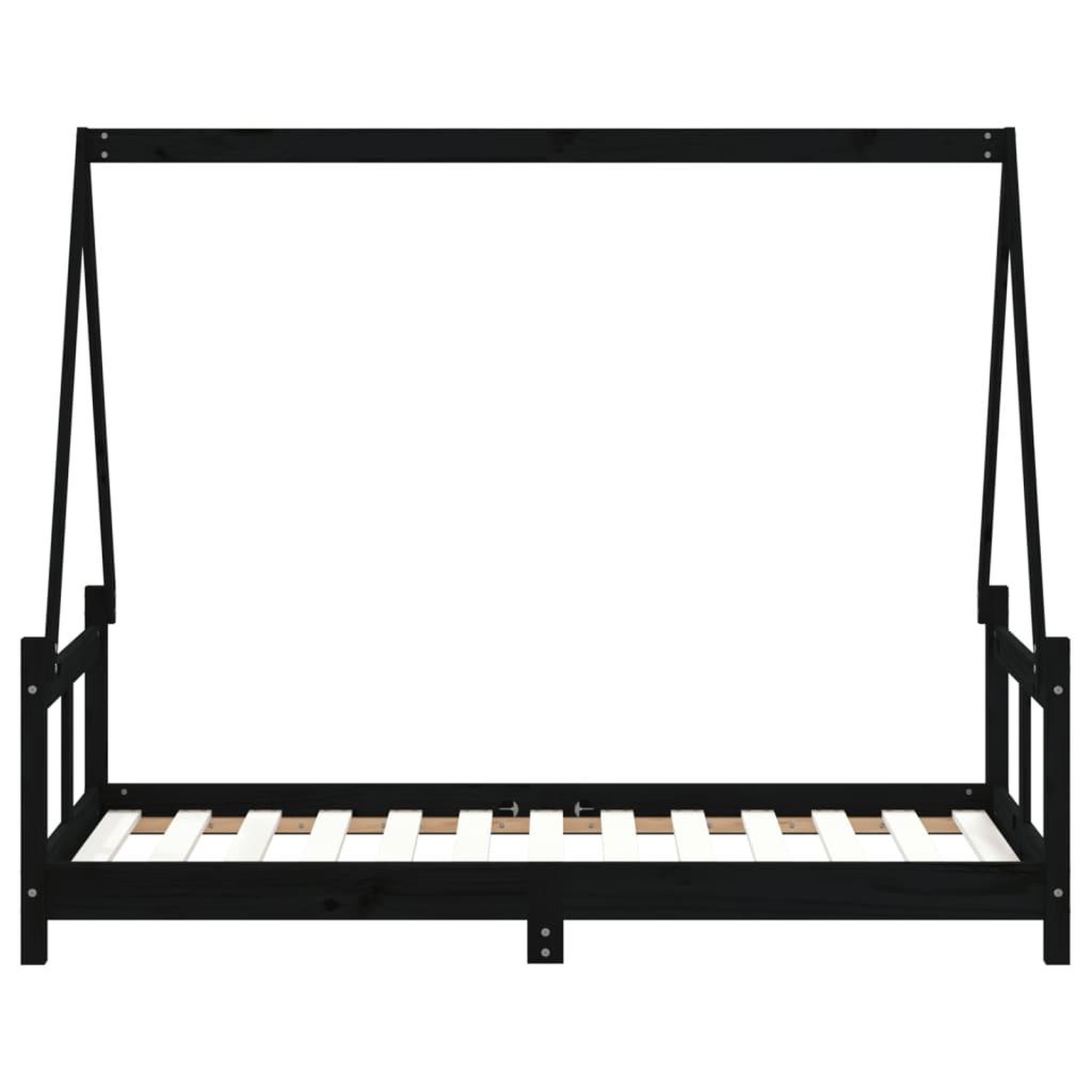 Voir la diapositive 5 : VIDAXL Cadre de lit pour enfant noir 80x160 cm bois de pin massif