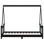 Voir la diapositive 5 : VIDAXL Cadre de lit pour enfant noir 80x160 cm bois de pin massif