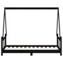 Voir la diapositive 5 : VIDAXL Cadre de lit pour enfant noir 80x160 cm bois de pin massif