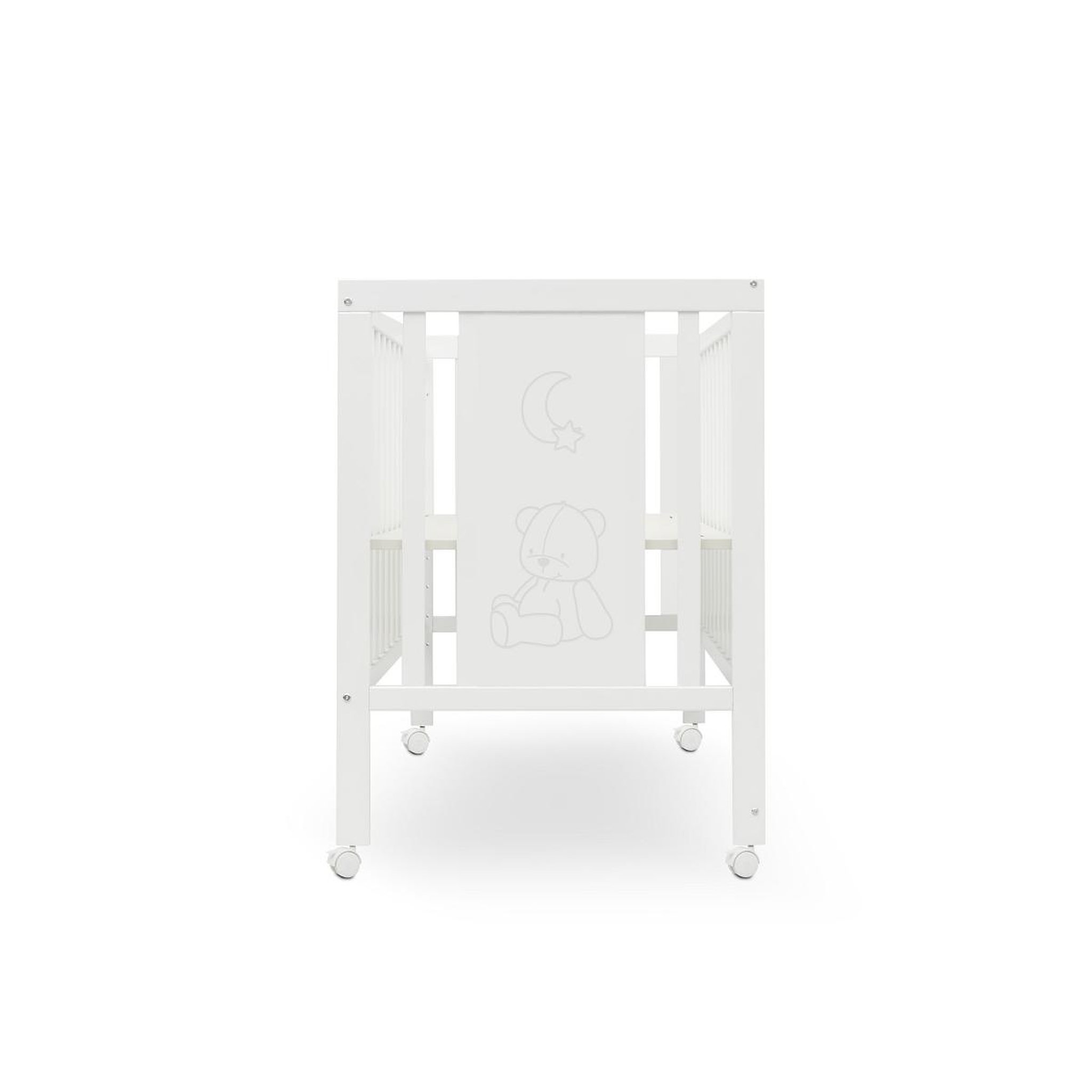 Voir la diapositive 4 : INTERBABY Lit Bébé Mod. Basic - blanc